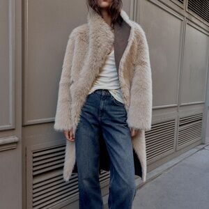 Zara Reversible Faux Fur Coat